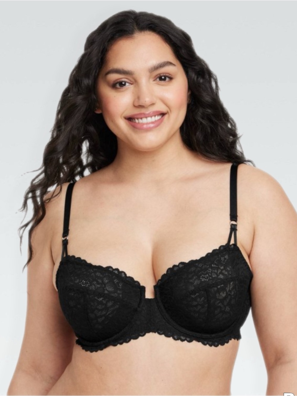 NWT Black Lace Underwire Balconette Bra